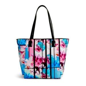 Vera Bradley Large Ella Tote Exotic Black Floral